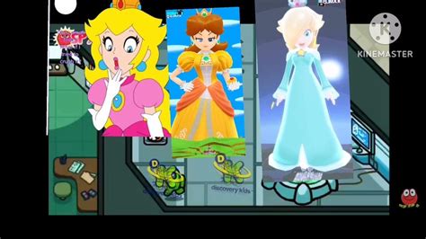 Princess Peach & Daisy Fuck Giantess Rosalina In Threesome